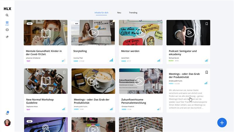 screenshot of Learning Experience Platform by Haufe Akademie